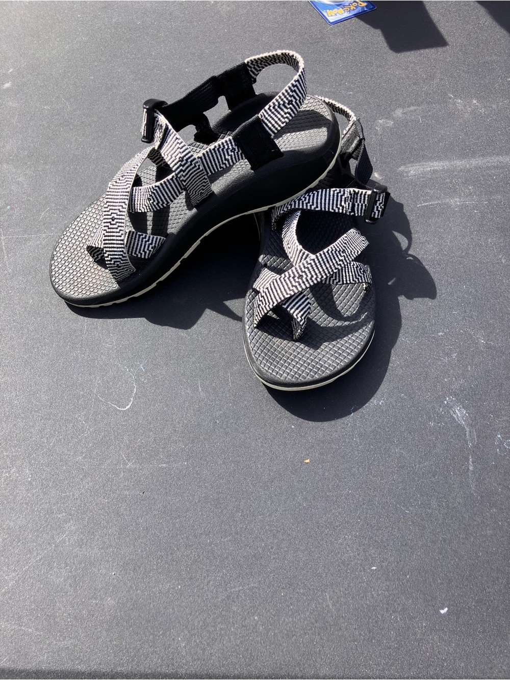 Chaco ZCloud 2 Women's Black and White Patterned Adjustable Strap Sandals